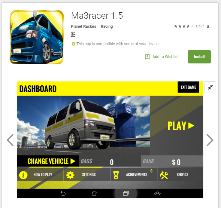 Ma3racer Android game.