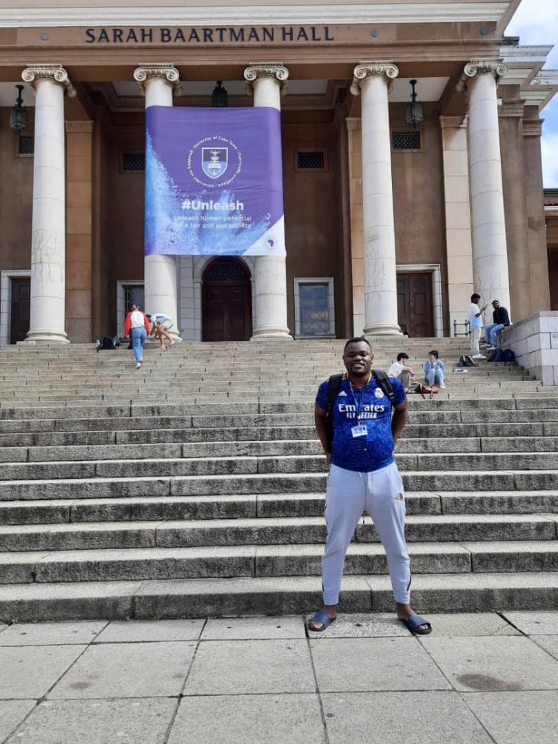 📷 Maxwell Chimedza at the University of Cape Town.